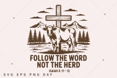 Follow The Word Not The Herd SVG PNG, Bible verse SVG Product Image 1