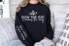 Follow your heart it knows the way Sleeve SVG Product Image 2