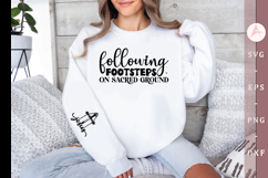 Following footsteps on sacred ground Sleeve SVG Design Product Image 1