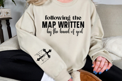 Following the map written by the hand Sleeve SVG Design Product Image 2