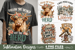 Christian Sublimation PNG Faith Sublimation 4 Designs Product Image 6