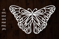 Butterfly SVG. Papercut Butterfly SVG. Butterfly Silhouette Product Image 1