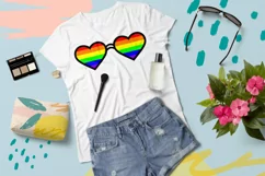LGBT Glasses SVG, Gay Pride SVG, Rainbow Glasses SVG, LGBTQ Product Image 1