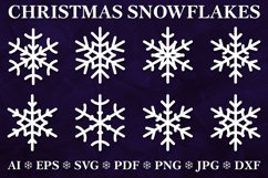 Snow Snowflake SVG, Christmas Snowflakes SVG, Christmas SVG Product Image 1