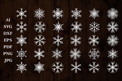 Christmas Snowflakes SVG, Christmas SVG, Snow Snowflake SVG Product Image 1