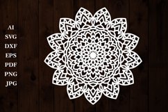 Floral Mandala SVG, Flower Mandala SVG, Papercut Mandala SVG Product Image 1