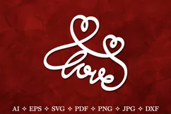 Love SVG. Heart SVG. Swirl Heart SVG. Valentines Heart SVG. Product Image 2