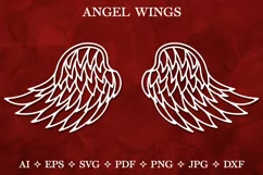 Memorial SVG, Angel Wings SVG, Angel Wings Memorial SVG Product Image 1