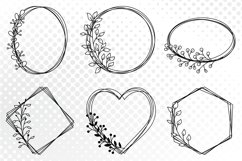 Flower Border SVG, Floral Frames SVG, Flower Template SVG Product Image 2