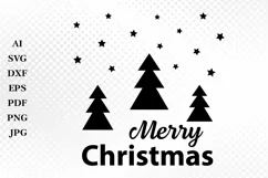 Merry Christmas sign SVG. Christmas SVG. Christmas Tree SVG Product Image 2