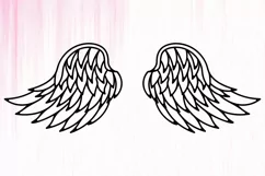 Memorial SVG, Angel Wings SVG, Angel Wings Memorial SVG Product Image 2