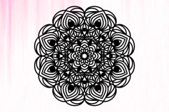 Flower Mandala SVG, Floral Mandala Cut File for Laser Cut Product Image 2