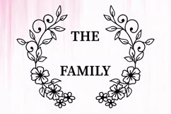 Farmhouse Sign with Family Name. Family Name with Wreath Product Image 2