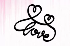 Love SVG. Heart SVG. Swirl Heart SVG. Valentines Heart SVG. Product Image 3