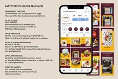 Food &amp; Drink Yellow Instagram Templates| CANVA-PS-AI Product Image 10