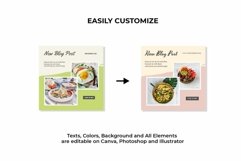Food Blogger Matcha Instagram Templates| CANVA-PS-AI Product Image 6