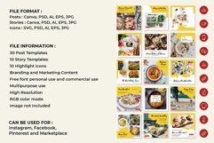 Food Blogger Yellow Instagram Templates| CANVA-PS-AI Product Image 2