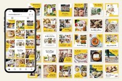 Food Blogger Yellow Instagram Templates| CANVA-PS-AI Product Image 4