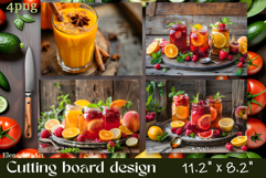 FOOD cutting board sublimation PNG Product Image 1