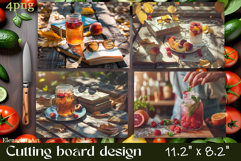 FOOD cutting board sublimation PNG Product Image 1