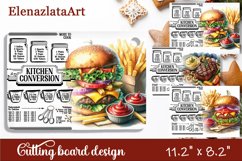 Watercolor food Design|Cutting Board Sublimation Product Image 1