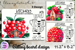 Fairy mushroom house Cutting Board, Summer sublimation Product Image 1