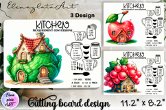 Fairy mushroom house Cutting Board, Summer sublimation Product Image 1