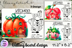 Fairy mushroom house Cutting Board, Summer sublimation Product Image 1