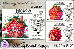 Fairy mushroom house Cutting Board, Summer sublimation Product Image 1