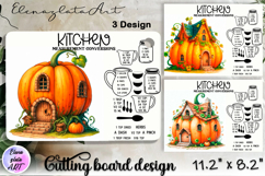 Fairy mushroom house Cutting Board, Summer sublimation Product Image 1