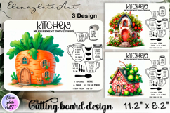 Fairy mushroom house Cutting Board, Summer sublimation Product Image 1