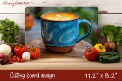 Coffee Cutting Board | Glasses Kitchen Cutting Board Product Image 1