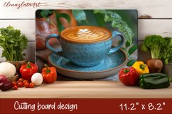 Coffee Cutting Board | Glasses Kitchen Cutting Board Product Image 1
