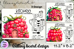 Fairy mushroom house Cutting Board, Summer sublimation Product Image 1