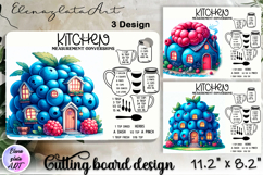 Fairy mushroom house Cutting Board, Summer sublimation Product Image 1