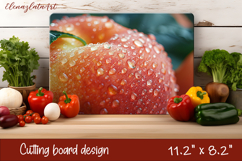 Cutting Board Design | Red peach PNG Product Image 1