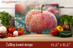 Cutting Board Design | Red peach PNG Product Image 1