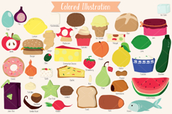 A-Z Food Color | Hand Drawn Fruit, Vegetable, Sweets, Savory Product Image 2