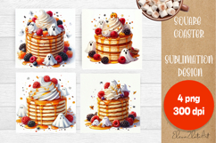 Halloween food Coaster Design, sweet dessert PNG Product Image 1