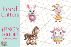 Food Mashup Animals PNG Clipart, Cute Kawaii Animal Clip Art Product Image 1