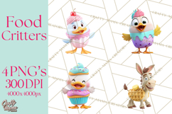 Food Mashup Animals PNG Clipart, Cute Kawaii Animal Clip Art Product Image 1
