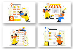 10 Online Food Delivery Apps Illustration Product Image 3