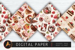 Food &amp; Dessert Digital Paper Product Image 1