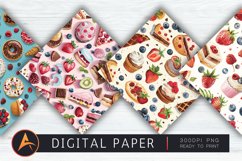 Food &amp; Dessert Digital Paper Product Image 1