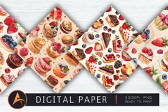 Food &amp; Dessert Digital Paper Product Image 1