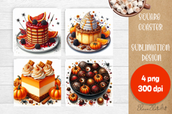 Halloween food Coaster Design, sweet dessert PNG Product Image 1