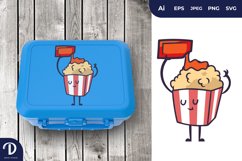 Pop Corn is Taking A Shower Sauce Lunch Box Sticker Product Image 1