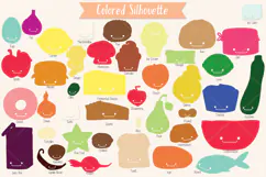 A-Z Food Kawaii | Colored Hand Drawn Fruit, Vegetable, Sweet Product Image 5