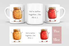 Valentines Day Sublimation Mug Wrap, couple mug wrap Product Image 2