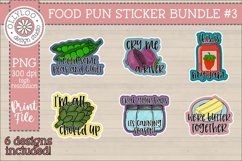 Sticker bundle of hand drawn food puns